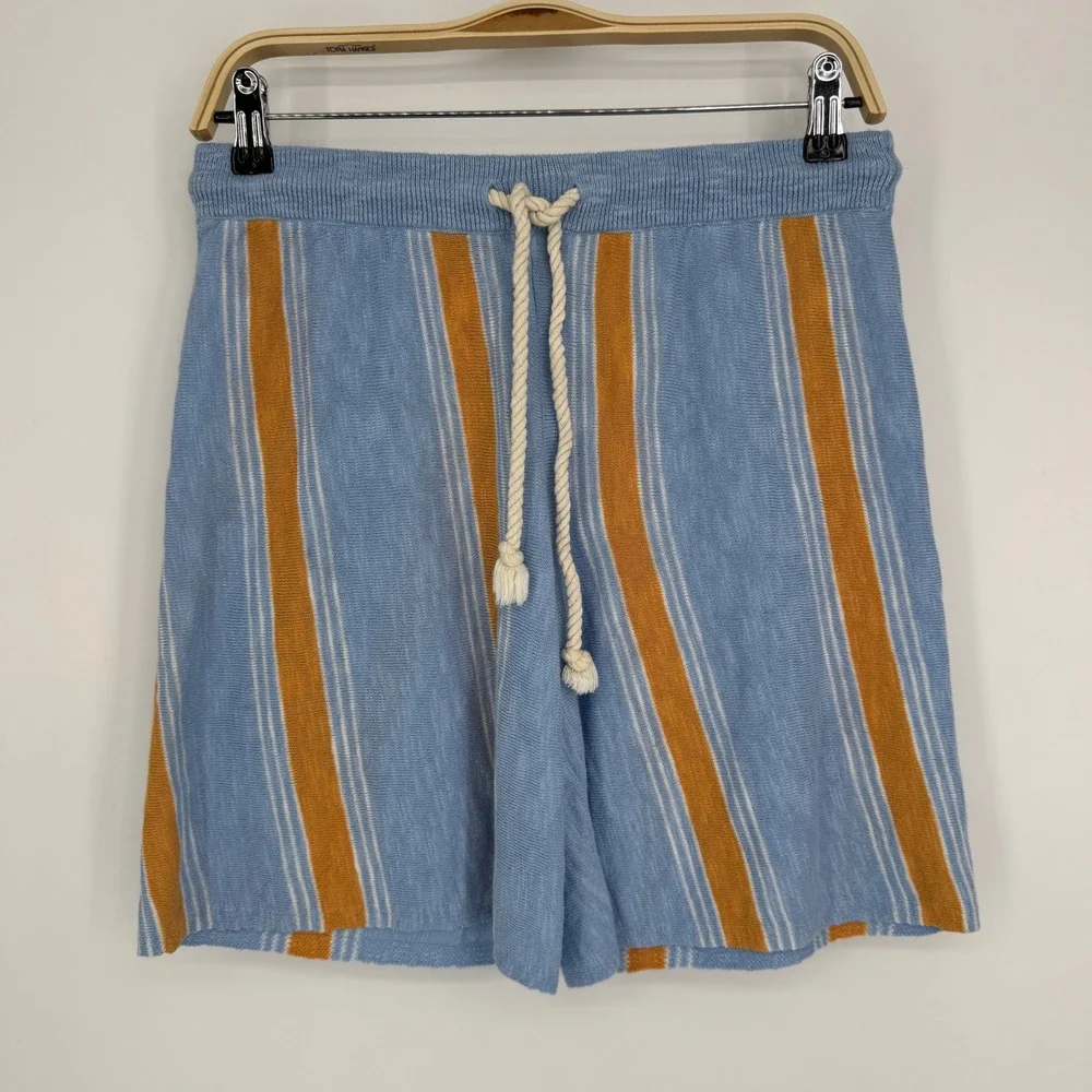 Free People Free-est Knit Striped Short XS Blue Orange Coastal Beach Boho Summer